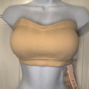 LetsJoli Push Up Nude Seamless Strapless Bandeau Bra S/M – New